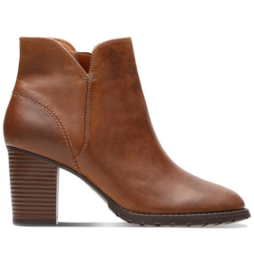 womens tan heeled ankle boots