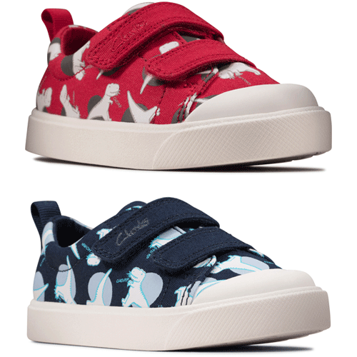clarks girls canvas shoes