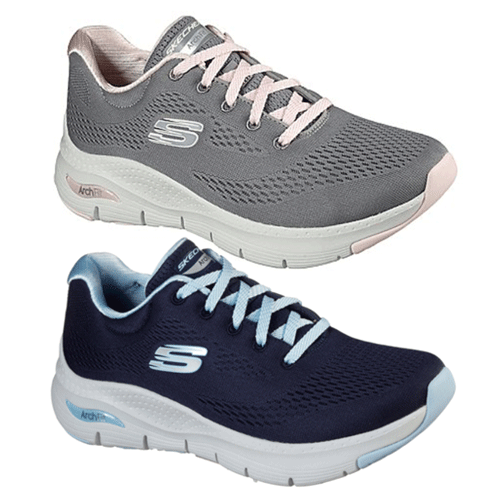 Skechers 149057 ‘Arch Fit – Sunny Outlook’ – Womens Lace Up Trainer ...