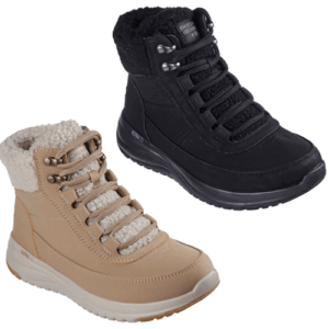 Skechers 144756 ‘On-The-Go Stellar – Alpine Adventure’ – Womens Lace and Zip Fastening Waterproof Boot