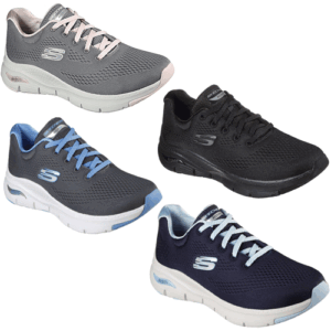 Skechers 149057 ‘Arch Fit – Sunny Outlook’ – Womens Lace Up Trainer With Arch Support