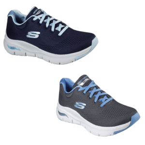 Skechers 149057 ‘Arch Fit – Sunny Outlook’ – Womens Lace Up Trainer With Arch Support