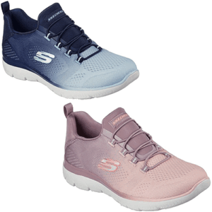 Skechers 149536 ‘Summits – Bright Charmer’ – Ladies Bungee Lace Slip-On Shoe