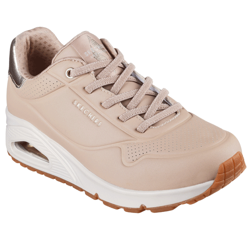 Skechers 155196 ‘Uno – Shimmer Away’ – Womens Bungee Laced Slip-on Trainer