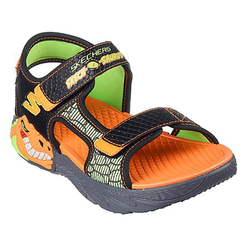Skechers 400614L ‘S Lights – Creature-Splash ’ – Boys Dual Velcro Fastening Sandal