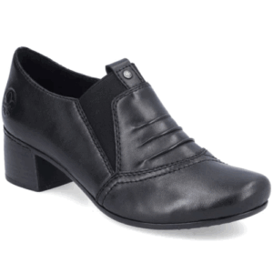 Rieker ‘41657’ – Ladies Slip-on Block Heeled Trouser Shoe