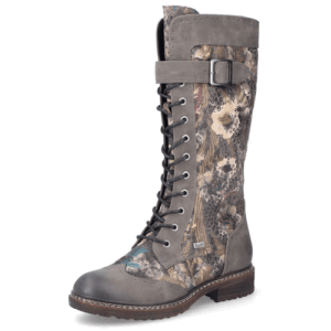 Rieker ‘94734’ – Womens Lace and Zip Fastening ¾ Length Boot