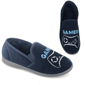 Zedzzz BS406 ‘Gamer’ – Childrens Twin Gusset Slipper