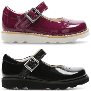 Clarks ‘Crown Jump’ – Girls Velcro Fastening Bar Shoe