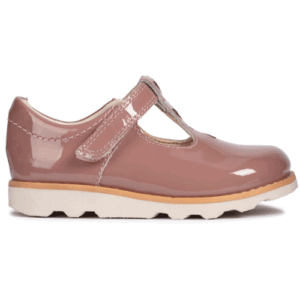 Clarks ‘Crown Teen’ – Girls Velcro Fastening T-Bar Shoe