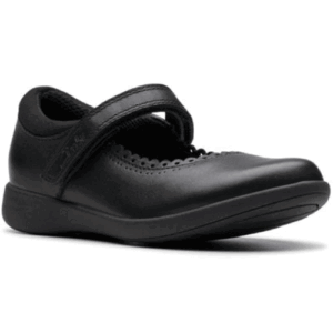 Clarks ‘Etch Pure’ – Girls Velcro Fastening Bar Shoe
