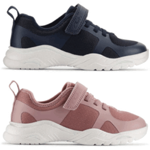 Clarks ‘Feather Ath’ – Childrens Bungee Laced and Velcro Fastening Trainer