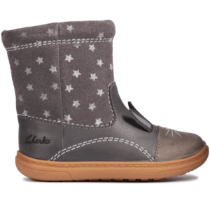 Clarks ‘Flash Ear’ – Girls Zip Fastening Ankle Boot