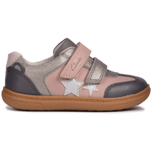 Clarks ‘Flash Print’ – Girls Dual Velcro Fastening Shoe