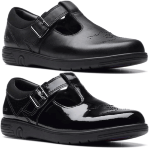 Clarks ‘Jazzy Tap’ – Girls Velcro Fastening T-bar Shoe