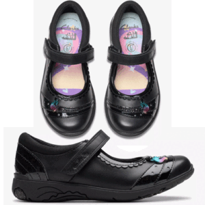 Clarks ‘Relda Spark’ – Girls Velcro Fastening School Shoe