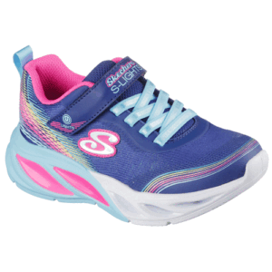 Skechers 303709L ‘S-Lights: Cosmic Glow - Rainbow Beam’ – Girls Bungee Lace and Velcro Fastening Light-up Trainer