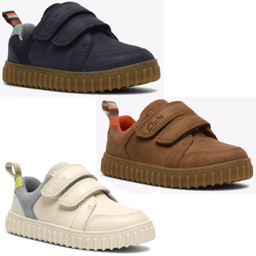 Clarks ‘Cove Pop’ – Childrens Dual Velcro Fastening Shoe