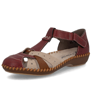 Rieker ‘M1655’– Womens Velcro Fastening Closed Toe Sandal