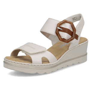 Rieker ‘67476’ – Womens Dual Velcro Fastening Wedge Sandal
