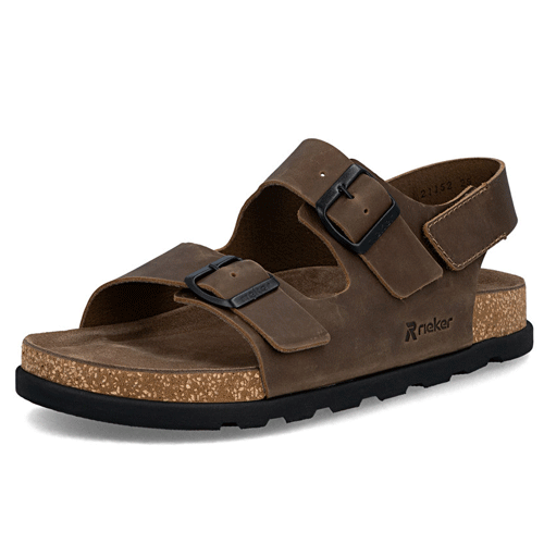 Rieker ‘21152’ – Mens Dual Buckle and Velcro Fastening Sandal