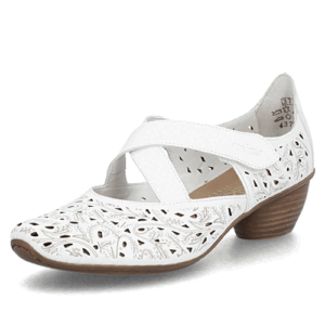 Rieker ‘43773’ – Womens Velcro Fastening Block Heel Shoe