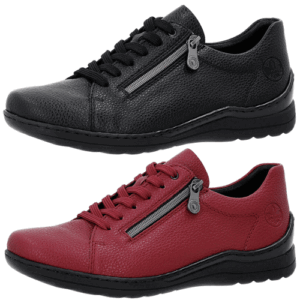 Rieker ‘48901’ – Womens Lace and Zip Fastening Shoe