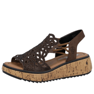 Rieker ‘V1765’ – Womens Sling Back Wedge Sandal