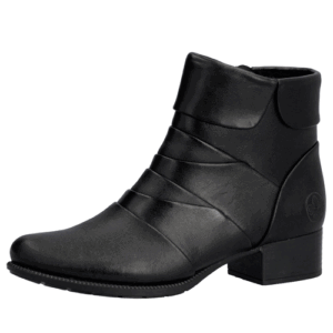 Rieker ‘78665’ – Womens Zip Fastening Block Heeled Ankle Boot