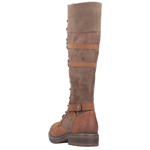 Rieker ‘94732’ – Womens Lace-up and Zip Fastening Knee High Boot - Image 3