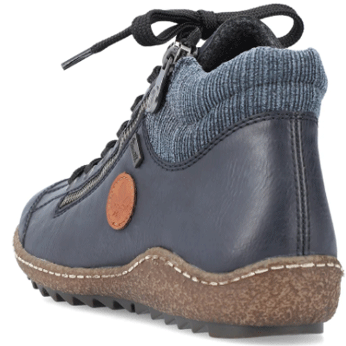 Rieker ‘L7514’ – Women’s Lace-up and Dual Zip Fastening Ankle Boot - Image 2