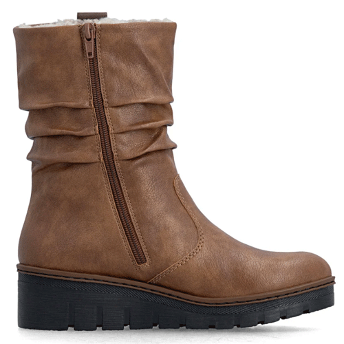 Rieker ‘X9155’ – Women’s Zip Fastening ¾ Length Boot - Image 2