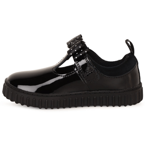 Clarks ‘Cove Bow’ – Girls Velcro Fastening T-Bar Shoe - Image 3