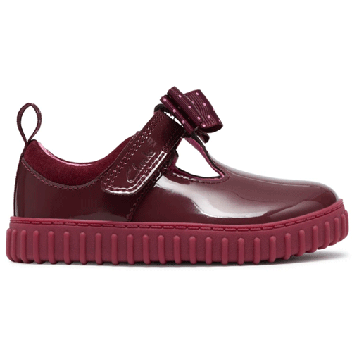 Clarks ‘Cove Bow’ – Girls Velcro Fastening T-Bar Shoe - Image 5