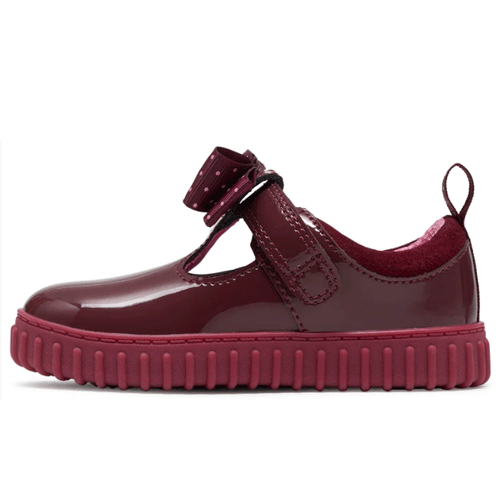 Clarks ‘Cove Bow’ – Girls Velcro Fastening T-Bar Shoe - Image 6