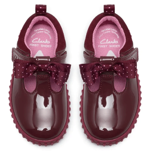 Clarks ‘Cove Bow’ – Girls Velcro Fastening T-Bar Shoe - Image 7