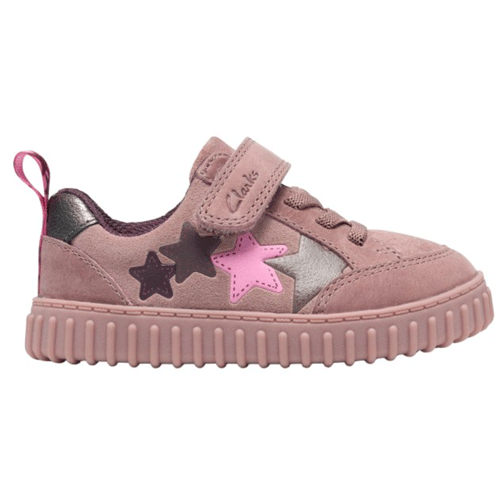 Clarks ‘Cove Go’ – Girls Bungee Lace and Velcro Fastening Trainer - Image 2