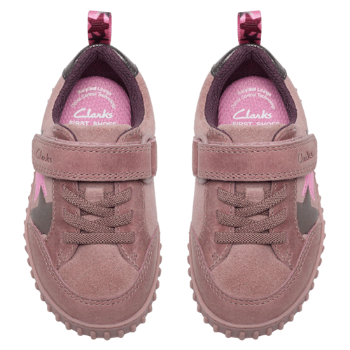 Clarks ‘Cove Go’ – Girls Bungee Lace and Velcro Fastening Trainer - Image 3