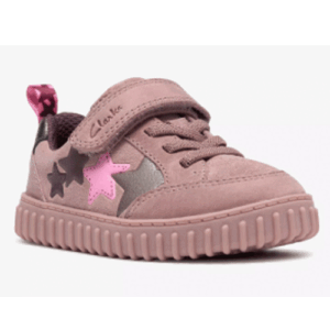 Clarks ‘Cove Go’ – Girls Bungee Lace and Velcro Fastening Trainer
