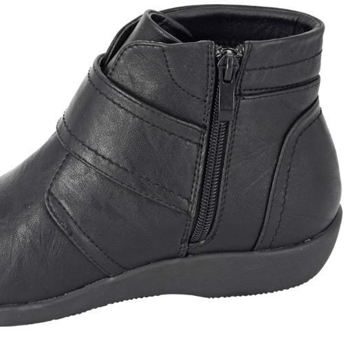 Boulevard ‘L444’ – Womens Velcro and Zip Fastening Ankle Boot - Image 2