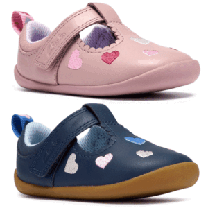 Clarks ‘Roamer Heart’ – Girls Velcro Fastening Pre-Walker