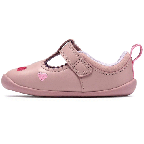 Clarks ‘Roamer Heart’ – Girls Velcro Fastening Pre-Walker - Image 4