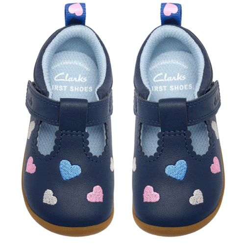 Clarks ‘Roamer Heart’ – Girls Velcro Fastening Pre-Walker - Image 7